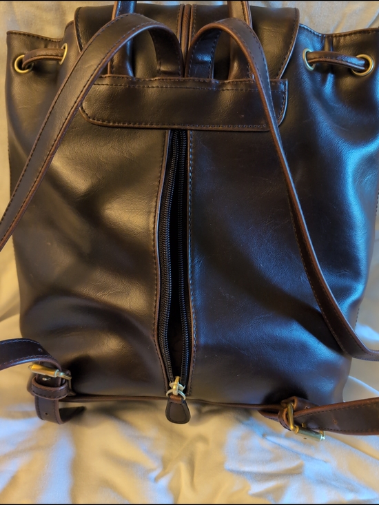 Liz Claiborne Women\'s Dark Brown Leather Backpack main image 4